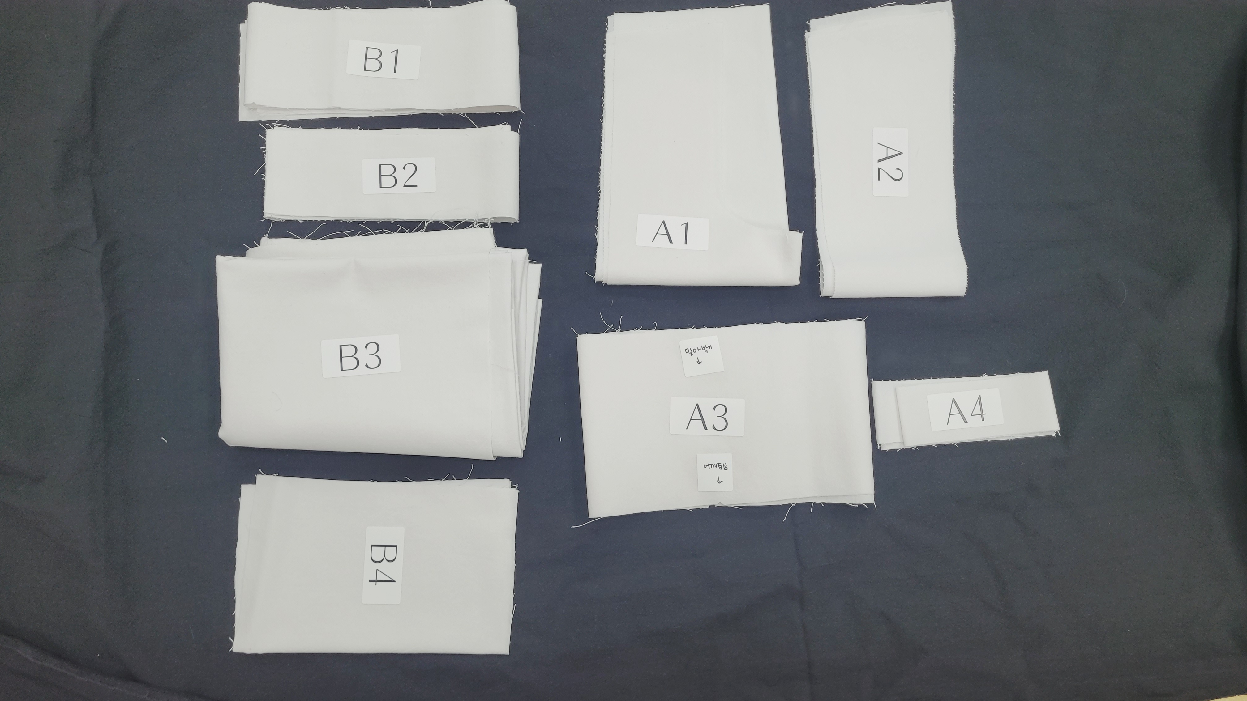 XS~4XL DIY 재단키트 오즈쏘잉 어깨프릴앞치마만들기(화이트,올리브,민트,베이지,네이비)바이오 워싱면마 원단