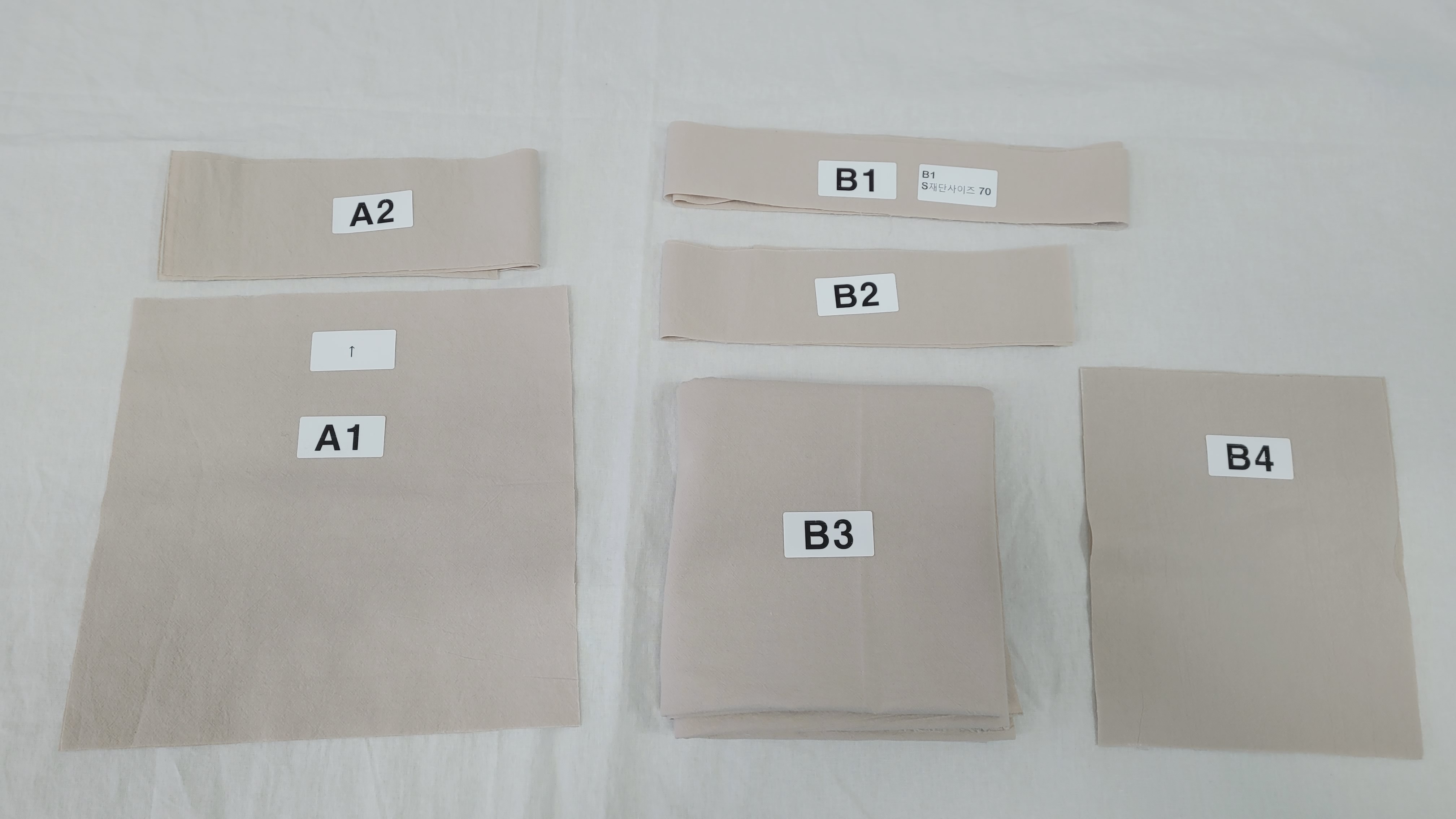 (XS~4XL)DIY 재단키트 X끈심플앞치마만들기(화이트,네이비,민트,베이지,올리브)바이오 워싱면마 원단